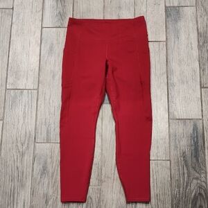 Members Mark Extra Warm Red High-Waisted Leggings Size Large